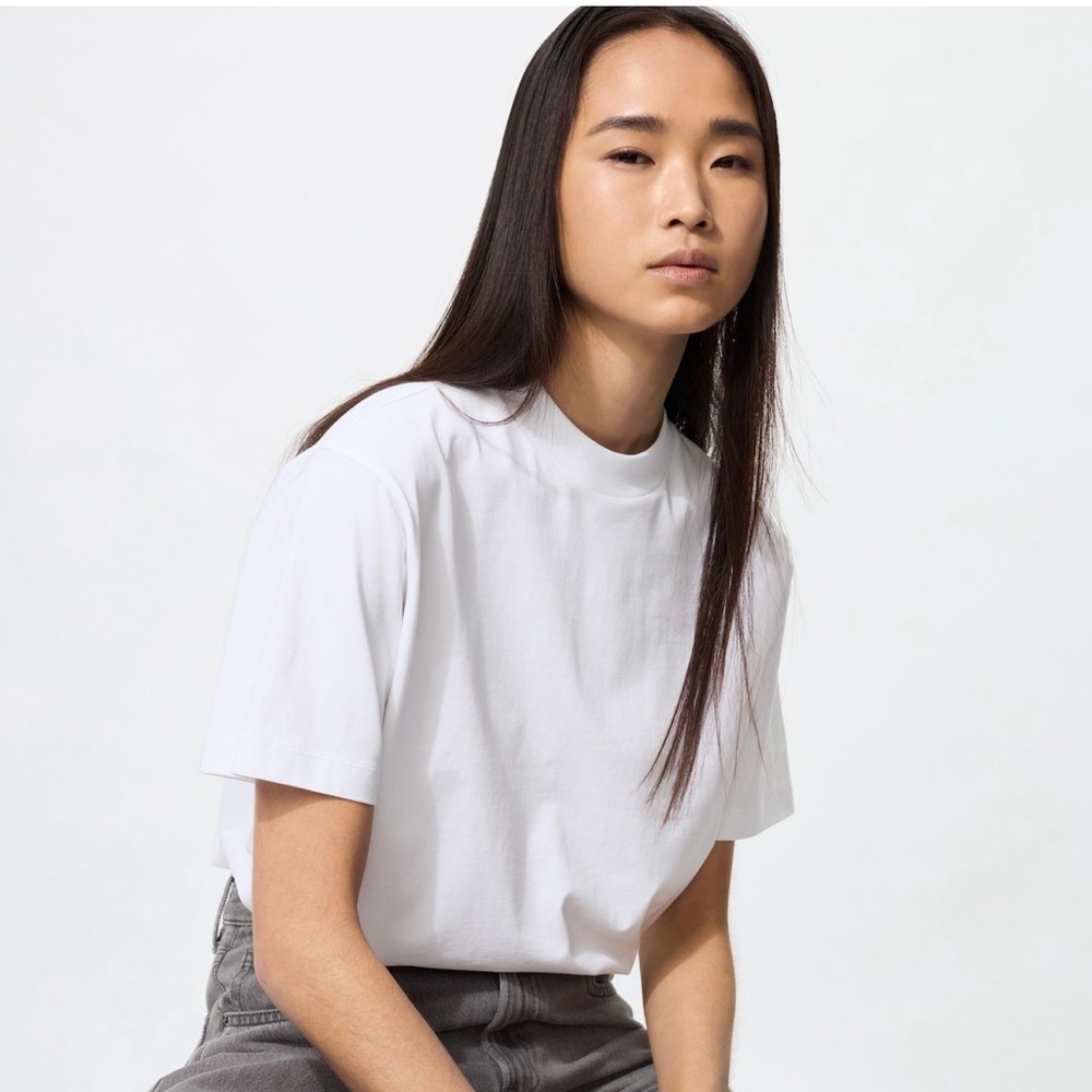 Uniqlo AIRism Cotton Short-Sleeve T-Shirt Women’s Bundle White and Pink Sz M